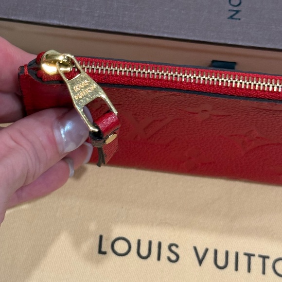 Louis Vuitton red Empriente leather zippy pouch with full kit, box and dust bag - Picture 2 of 5